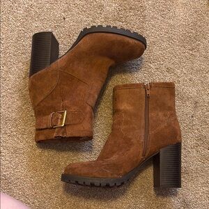 Brown Suede Ankle Boots